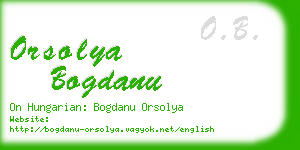 orsolya bogdanu business card